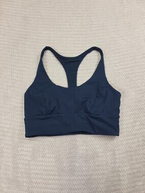 Lululemon Bra Womens 8 Energy Longline Bra Blue Active Gym Fitness